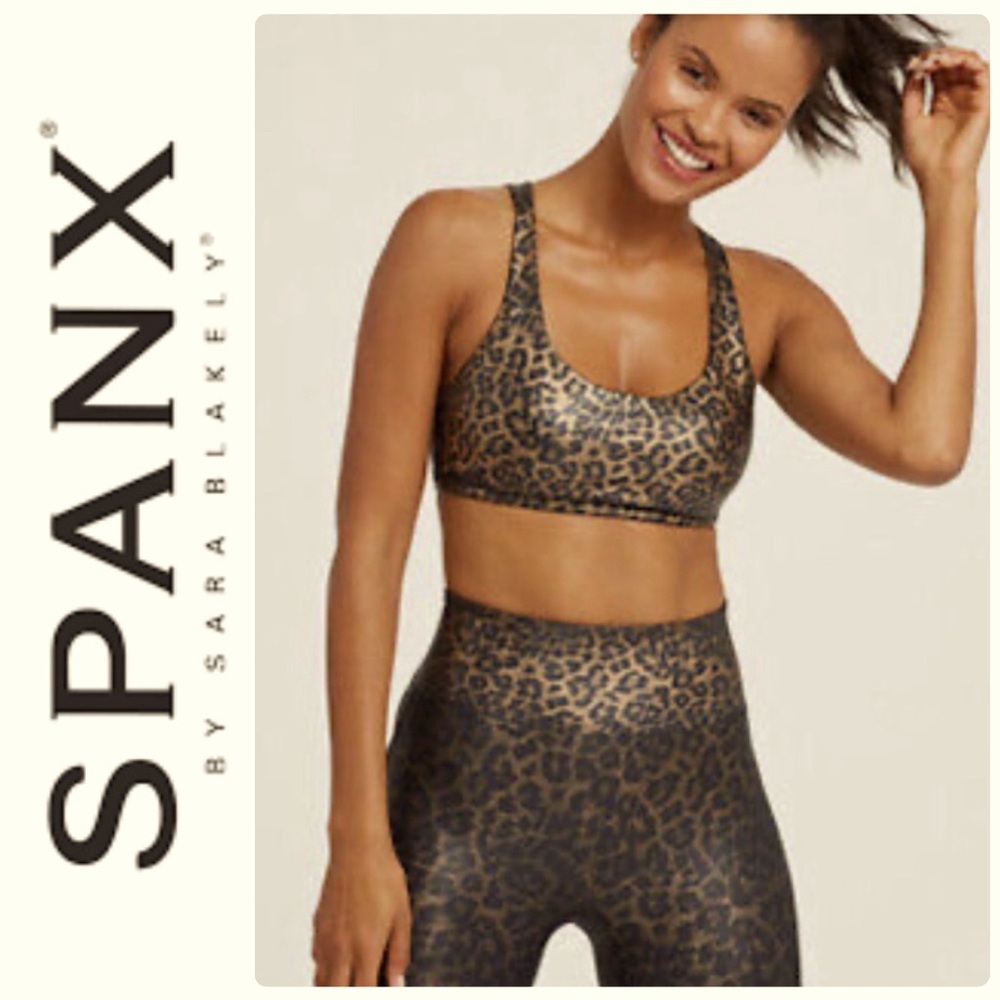 SPANX Faux Leather Sports Bra